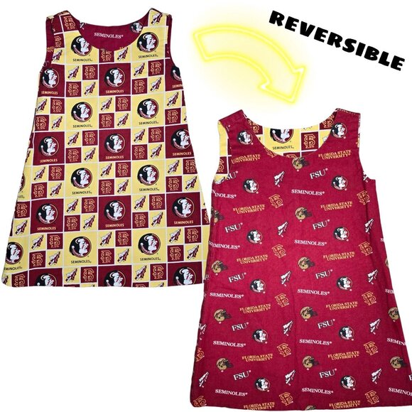 Reversible Florida State University Seminoles Toddler Dress 2t-4t see measuremen - Picture 1 of 6